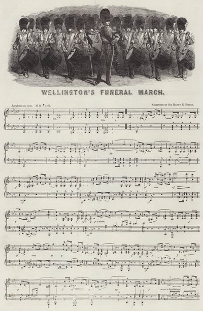 Wellingtons begravningsmarsch (gravyr) av English School