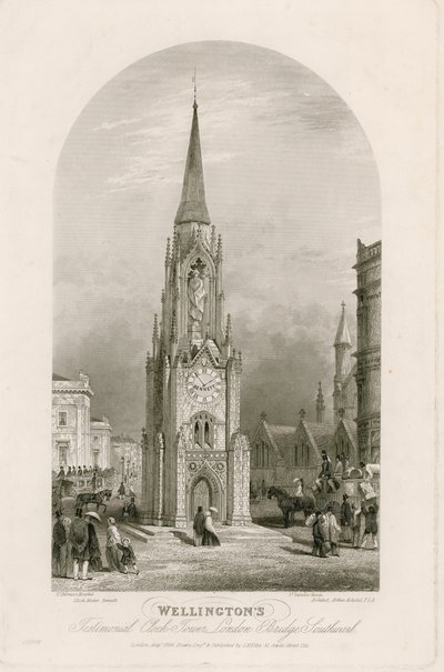 Wellingtons Testimonial Clock Tower, London Bridge, Southwark av English School