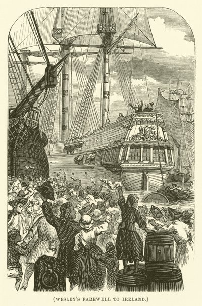 Wesleys avsked till Irland (gravyr) av English School