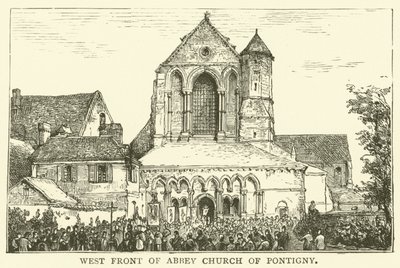 West Front of Abbey Church of Pontigny (gravyr) av English School