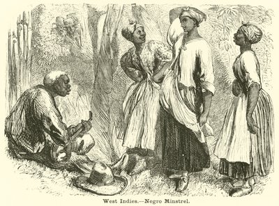 Västindien, Negro Minstrel (gravyr) av English School