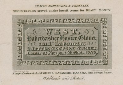 West, sybehör, strumpor, handskare och spetsar av English School