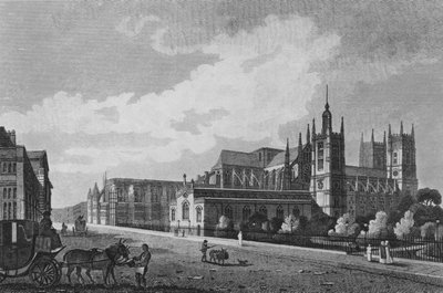 Westminster Abbey, med de nya förbättringarna (gravyr) av English School