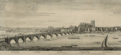 Westminster Bridge, London, tagen från Mr Scheves Sugar House, mitt emot York House av English School