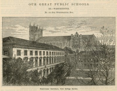 Westminster Dormitory, från College Garden av English School
