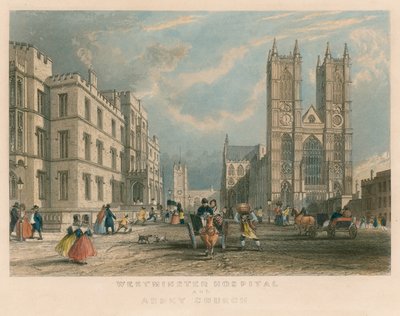 Westminster Hospital och Abbey Church av English School