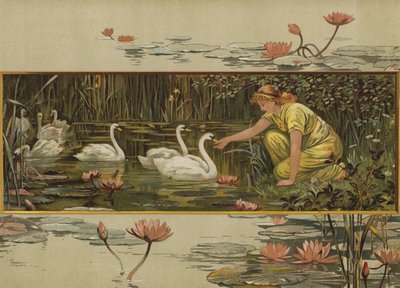 Där näckrosorna växer (chromolitho) av English School