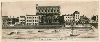 Whitehall från Themsen av English School