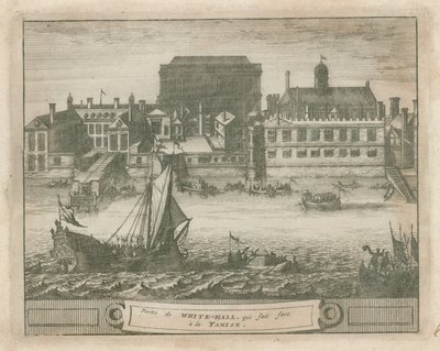 Whitehall från Themsen av English School