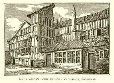Whittingtons hus i Swithins Passage, Moor-Lane av English School