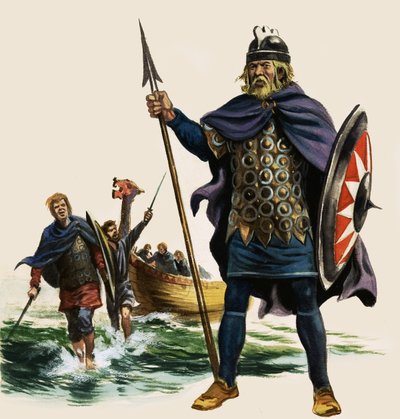 Vem var den sachsiske kungen som organiserade en flotta för att möta hotet från vikingaanfallare på brittiska stränder av English School