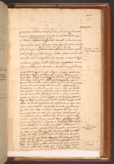 William Camdens redogörelse för Elizabeth I:s regeringstid, Cotton MS Faustina III f.111r av English School
