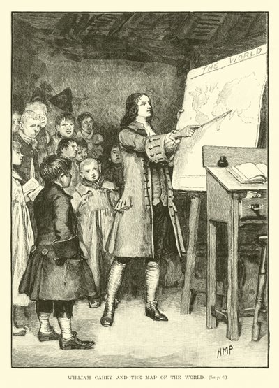 William Carey och världens karta av English School