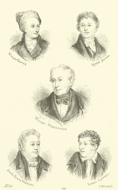 William Cowper, Robert Southey, William Wordsworth, Samuel Taylor Goleridge, Thomas Campbell av English School