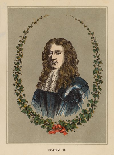 William III (gravyr i färg) av English School