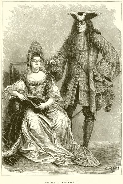 Vilhelm III och Maria II av English School