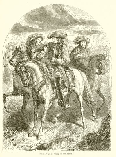 Vilhelm III. sårad vid Boyne av English School