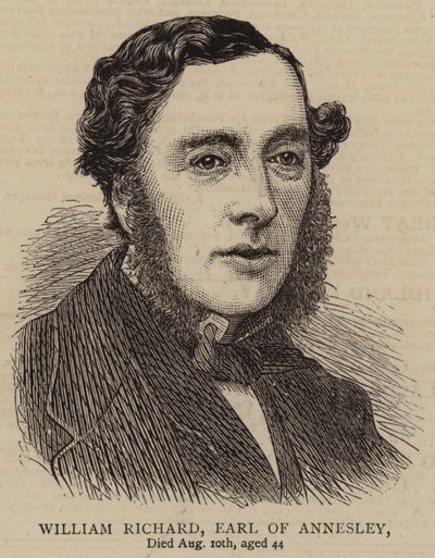 William Richard, earl av Annesley (gravyr) av English School