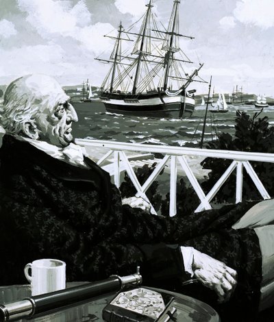 William Turner satt i timmar och tittade på segelfartygen gå förbi av English School