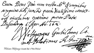 William Wolfgang (greve Pal: av Rhen) av English School
