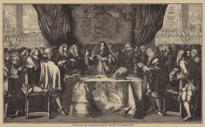 Vilhelm av Oranien-Nassau gjorde Stadtholder (gravyr) av English School