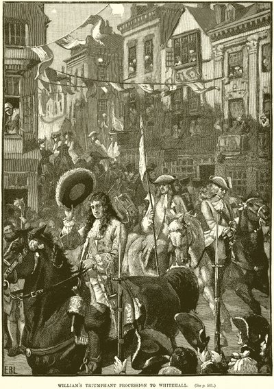 Williams triumferande procession till Whitehall av English School