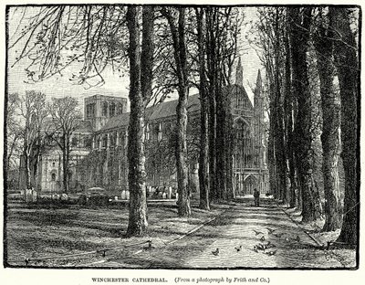 Katedralen i Winchester (gravyr) av English School