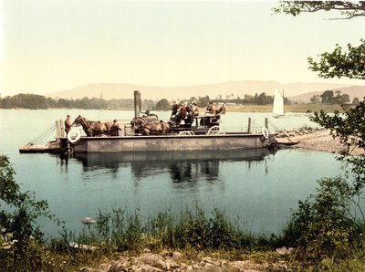 Windermere Steam Ferry (handfärgat foto) av English School