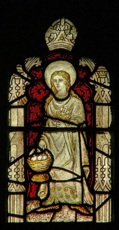 Window Ew tl föreställande St Dorothy av English School