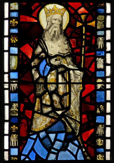 Fönster Ww föreställande St Edward the Confessor av English School