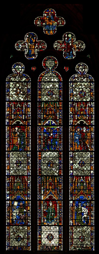 Fönster w40 föreställande St Peter och Pilgrims fönster av English School