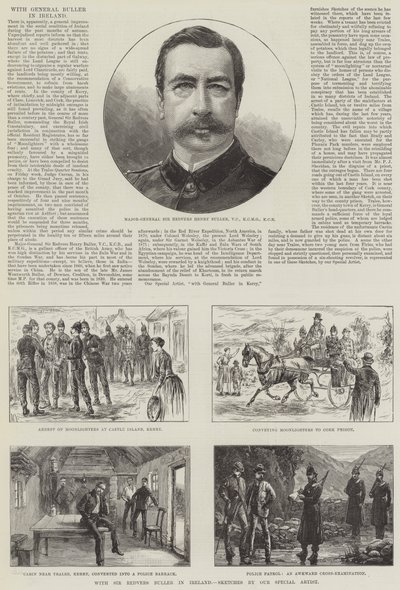 Med Sir Redvers Buller i Irland (gravyr) av English School