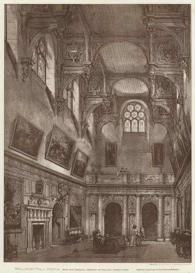 Wollaton Hall, Notts (litho) av English School
