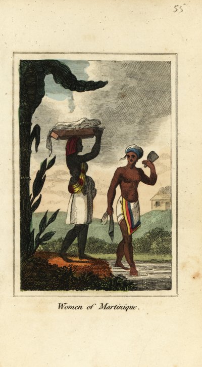 Kvinnor från Martinique, Antillerna, Västindien av English School