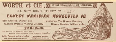 Worth et Cie, 134 New Bond Street, London, annons av English School