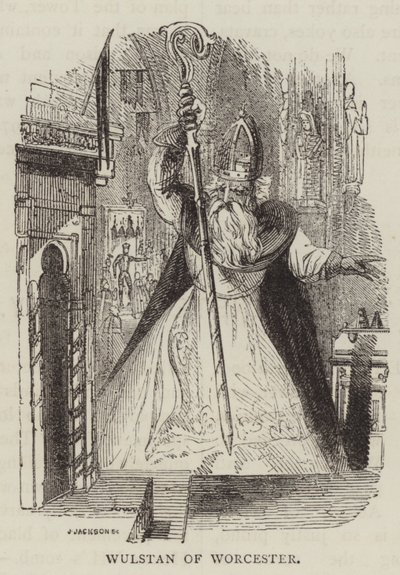 Wulstan av Worcester (gravyr) av English School