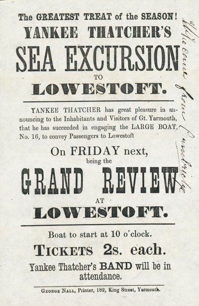 Yankee Thatchers Sea Excursion till Lowestoft (tryck) av English School