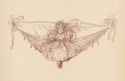 Ye Summer Girl (färg litho) av English School