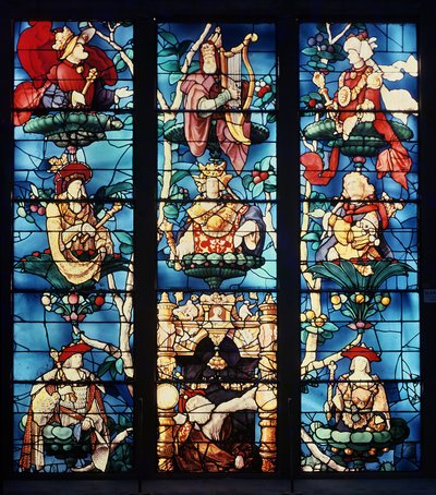 Jesses träd, 1522-24 (målat glas) av Engrand Leprince