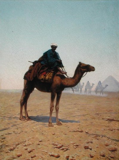 A Caravan Passing a Pyramid, c.1869 (olja på duk) av Enrico Tarenghi