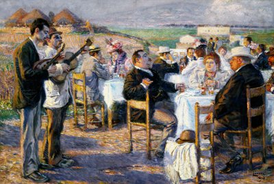 Fett och tunt (1899, olja på duk) av Enrico della Lionne