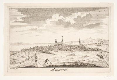 Prospekt av Århus av Erasmus Sigismund Resch
