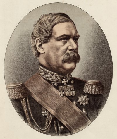 General Francis Edward Todleben (färg litho) av Eraun and Cie