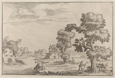 Lakeside Village med herdsmen av Ercole Bazicaluva