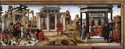 Griffoni Polyptyk: Predella med berättelsen om St Vincent Ferrer av Ercole de Roberti