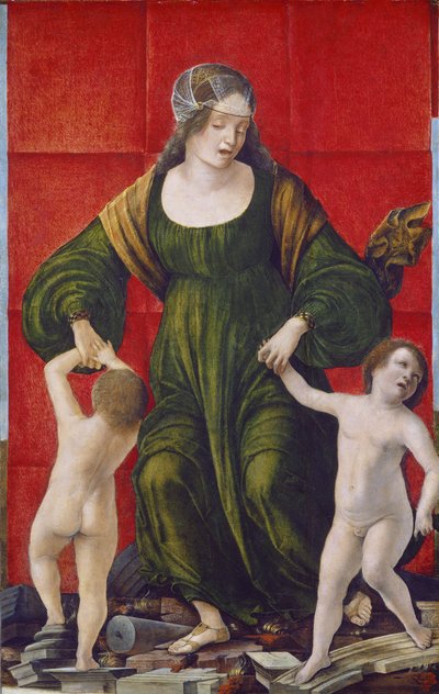 Hustru till Hasdrubal och hennes barn, ca 1490-3 (tempera på poppelpanel) av Ercole de Roberti