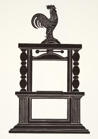 Cockerel och tryckeriet av Eric Gill