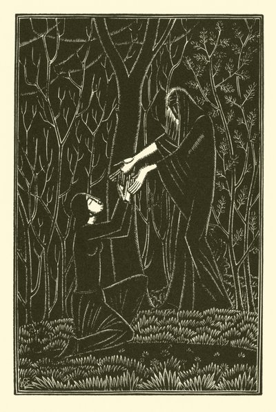 Death And The Lady (litho) av Eric Gill
