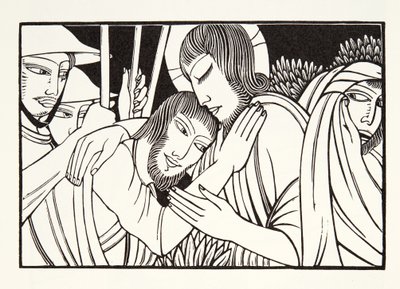 Kyss av Judas av Eric Gill