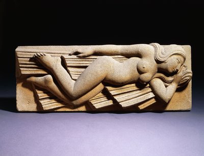 Modell för skulptur: Sydvinden av Eric Gill